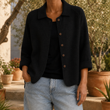 Soraya-Lane Collared Sweater - Black