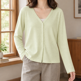 Hyacinth Button Front Jacket - Mint Milk Green