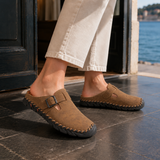 Bernardi Buckle Mules - Brown