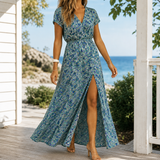 Alba-June Wrap Maxi Dress - Green