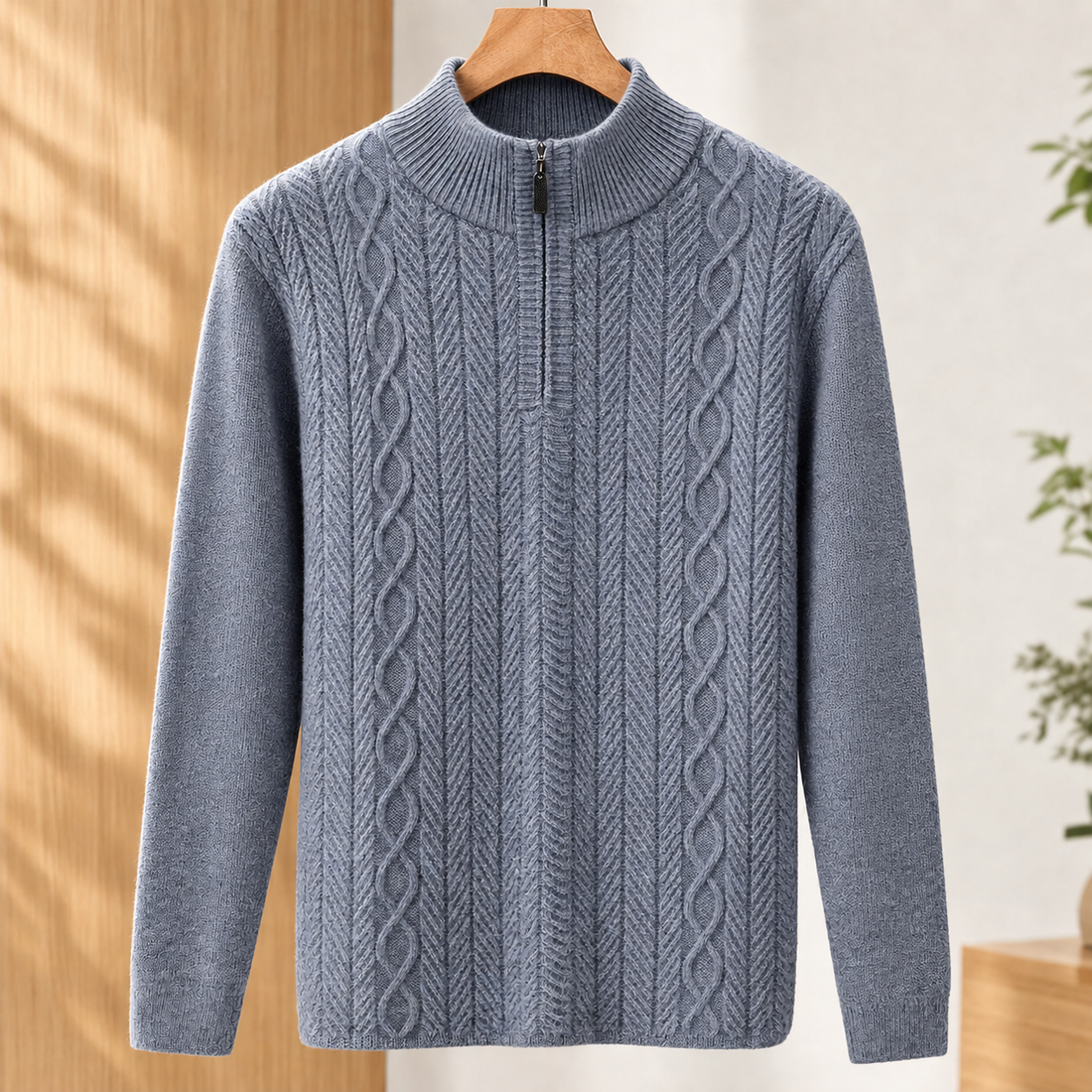 Austin Cable Knit Sweater - Ash