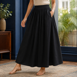 Carlotta Gathered Maxi Skirt - Black