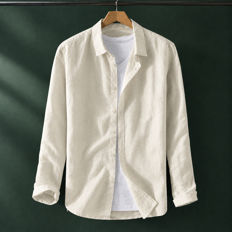 Albin Linen Shirt - Khaki