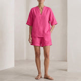 Alessia Relaxed Set - Rose Red