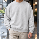 Nico Relaxed Sweatshirt - White-gray