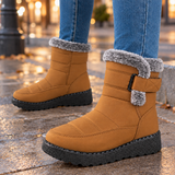 Lucania-Roma Fur-Trim Boots - Ginger Yellow