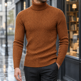 Laurent Turtleneck Sweater - Caramel Brown