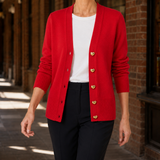 Liliana V Neck Sweater - Red