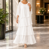 Theodora-Eve Layered Maxi Dress - White