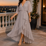 Fenella-Rae Wrap Maxi Dress - Gray