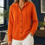 Diantha Hooded Cardigan - Red