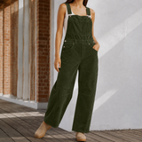 Antonia Wide Leg Jumpsuit - Olive Green