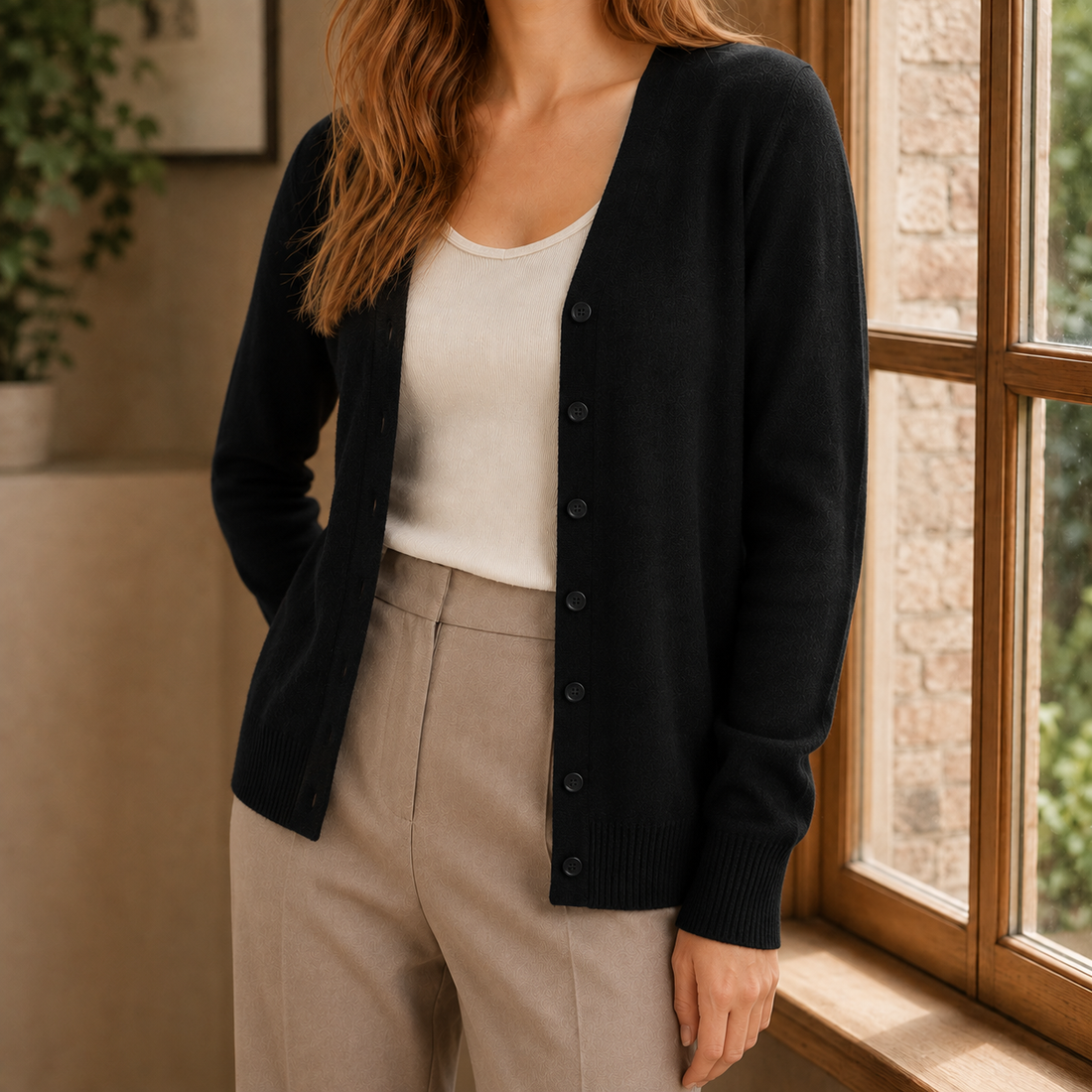 Maxine-June V-Neck Sweater - Black