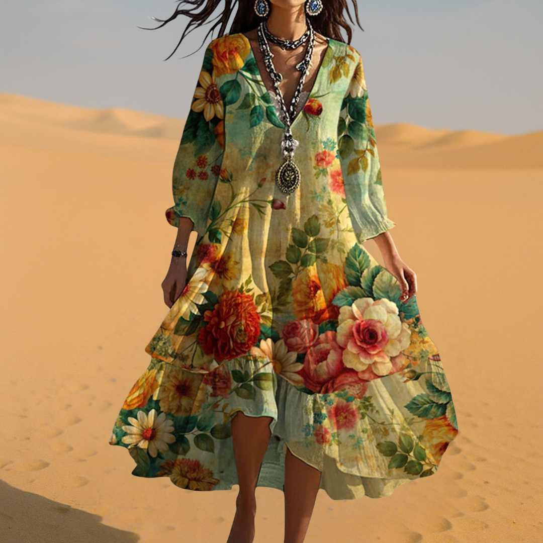 Kristina Floral Midi Dress