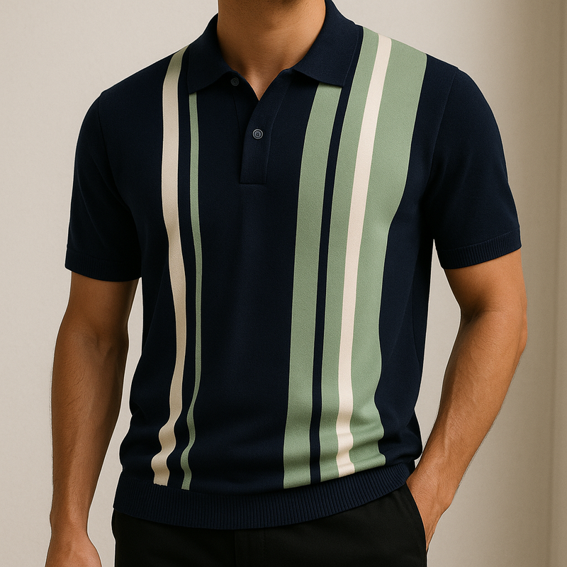 Marzio Contrast Knit Polo