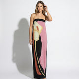 Women’s Strapless Maxi Dress – Sculpted Fit